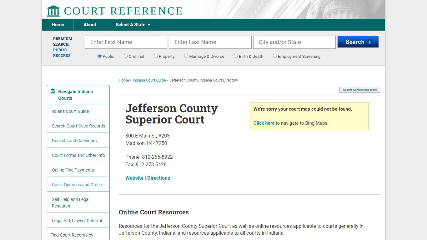 Jefferson County Superior Court - Court Records Directory